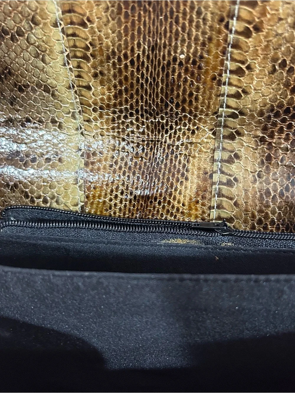 Snakeskin Snake Woven Clutch Purse